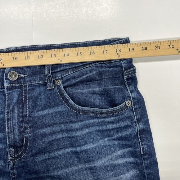 BKE Derek Jeans Mens Size 36X29 Blue Denim Relaxed Straight Stretch Whiskered - Picture 12 of 15